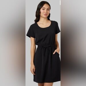 NWT 32 Degrees black drawstring dress